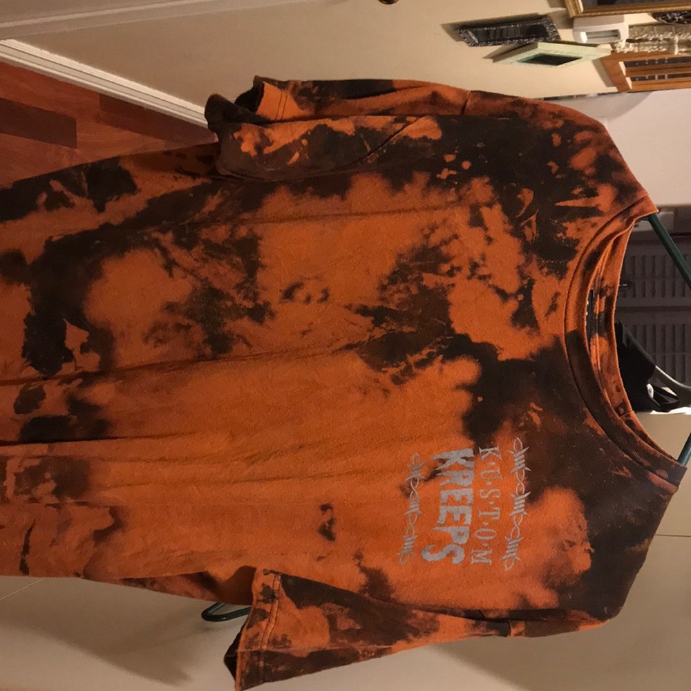 Custom bleach tye dye kustom kreeps tshirt